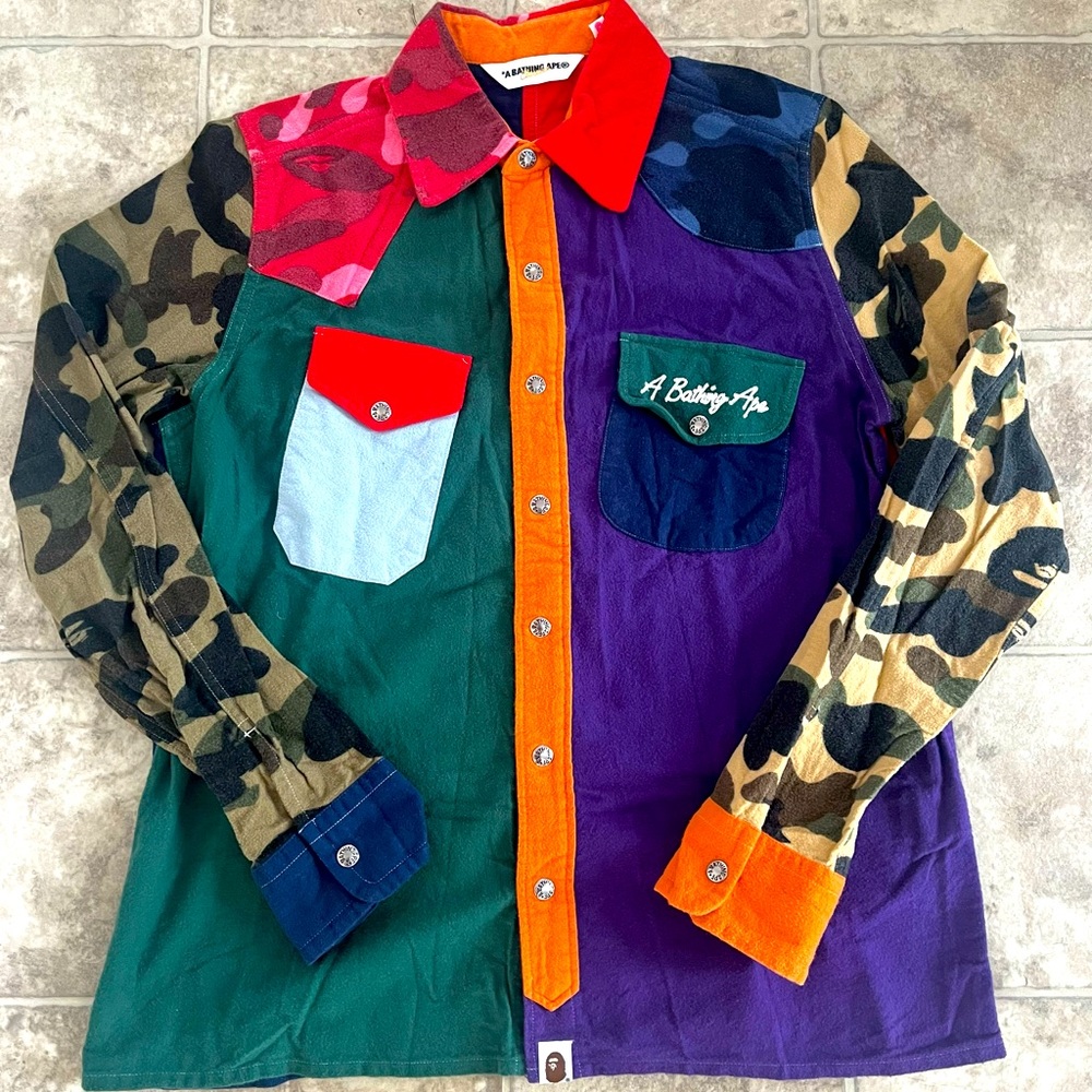 COPY - Multi Camo Bape Button Up Shirt